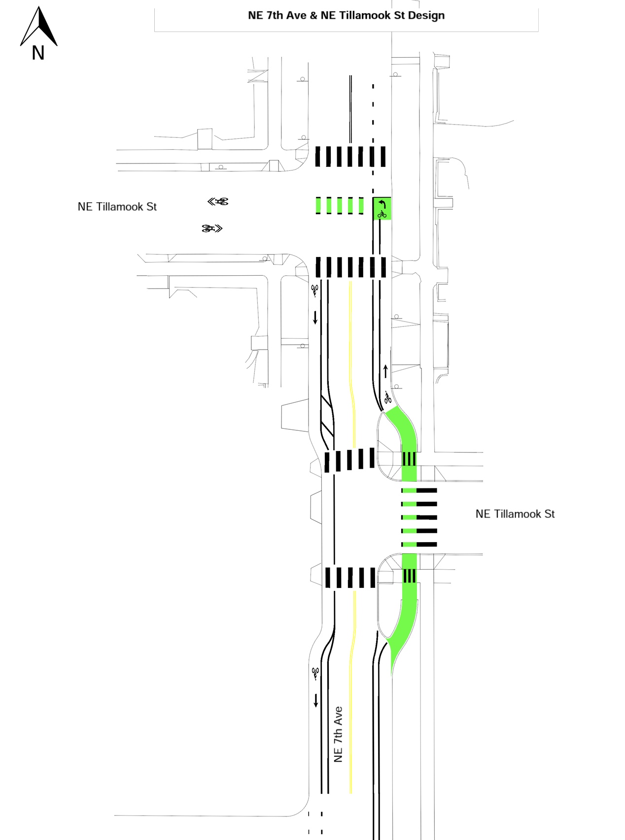 A closer look at PBOT’s design for NE 7th and Tillamook Cycling News