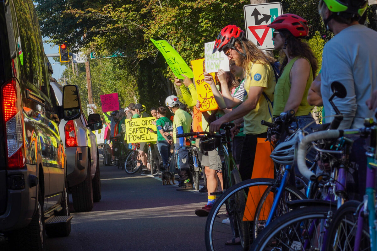 Human-protected bike lane protest draws attention to deadly ...