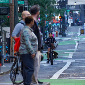 New Bike Lane on SW Broadway-29