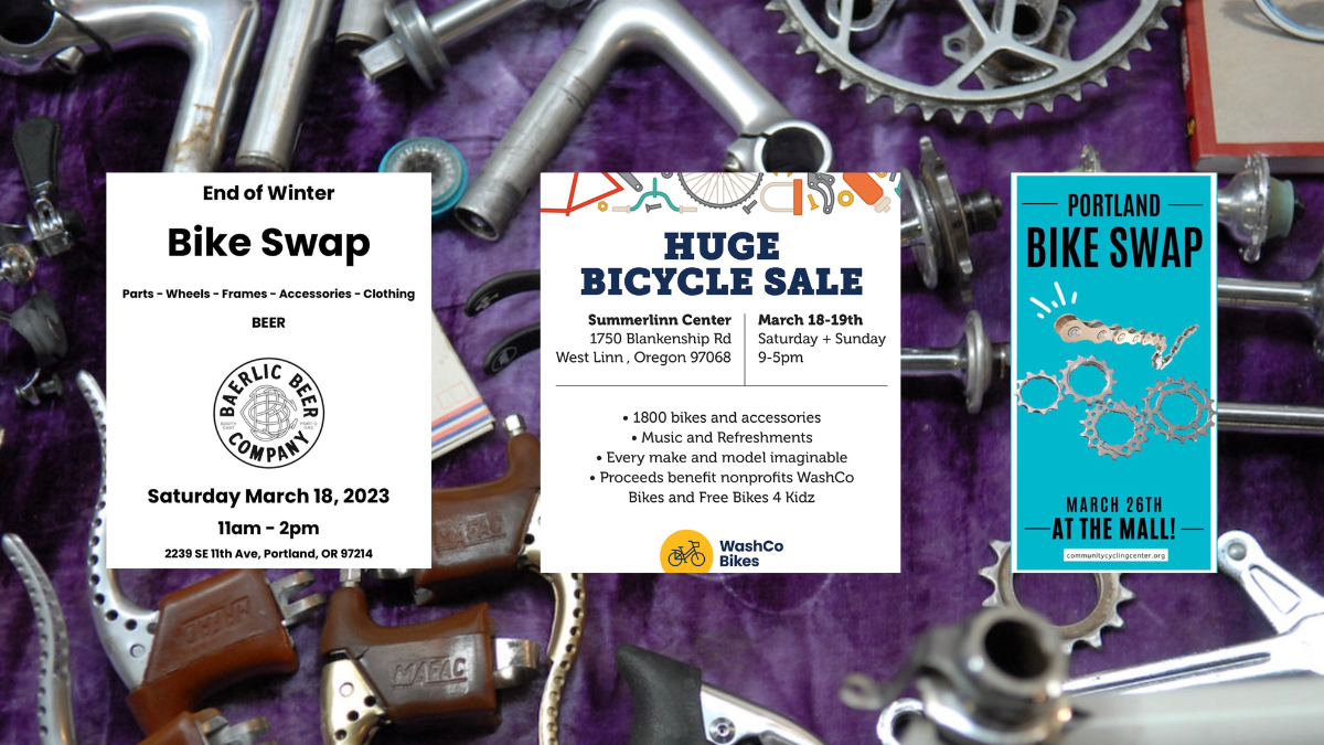 Three bike swaps and sales coming this month