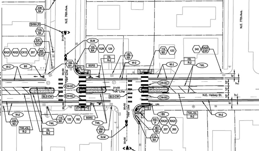 PBOT breaks ground on 70s Greenway crossing of NE Halsey – BikePortland