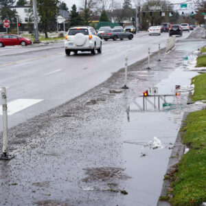 After storm bike lane conditions on January 21st-2