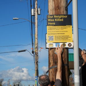 Video: Advocates install memorials along 82nd Ave to remember traffic victims 82nd Ave Memorial Sign project-10