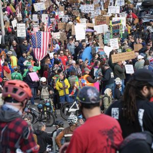 'Joyful' bike ride turned terrible as Trump thugs tear-gassed innocent marchers Screenshot